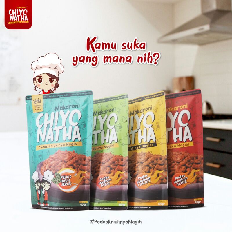 

MAKARONI CHIYO NATHA 100 gr BANTAT PEDAS Kriuk PREMIUM