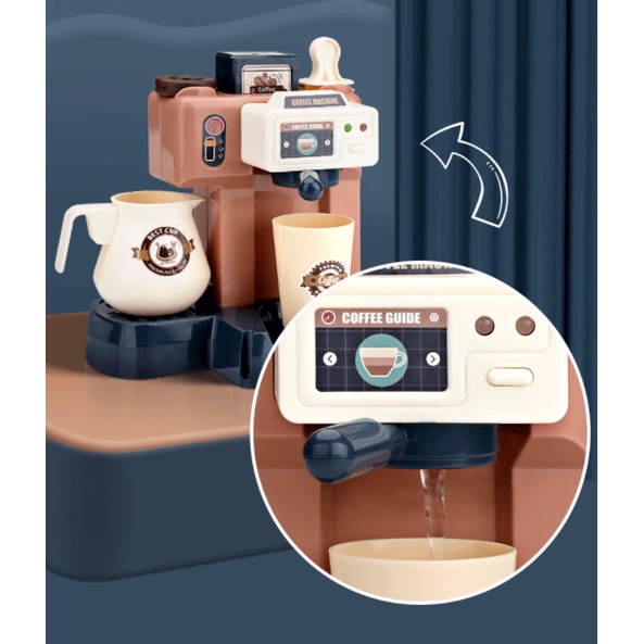 Home Coffee Machine Maker Mainan Anak Membuat Kopi Peran Dapur