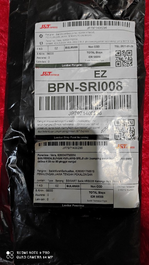 Bswart Batik Hrb026 Kenongo Hem Pendek Padi Pekalongan M L Xl Batik Pria Murah Modern Grosir