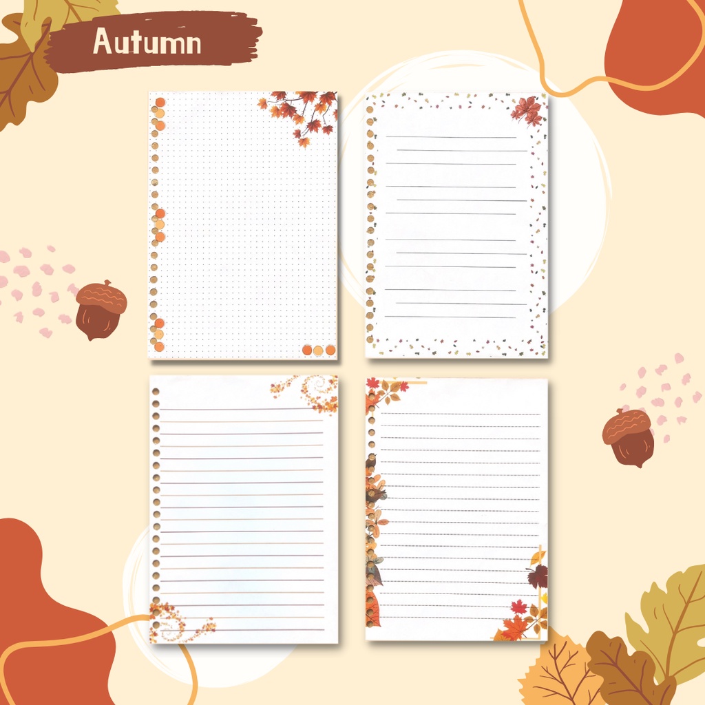 

Loose Leaf Autumn / Isi Binder A5 20 Lubang