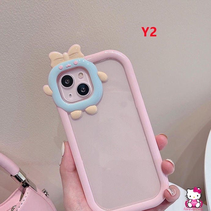 Soft Case Motif Monster Kecil 3D Warna Permen Macaron Untuk IPhone 7 8 Plus 11 8 Plus 13 12 11 Pro Max 7 8 6 6s Plus XR