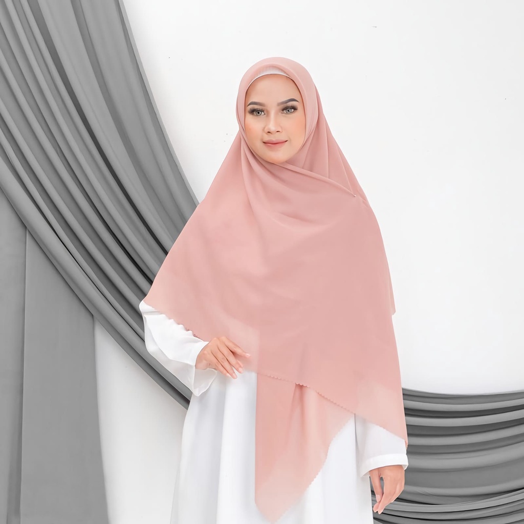 Hijab Segi Empat Bella Lasercut Jumbo Kerudung Segiempat Syar'i Pasar Hija'b