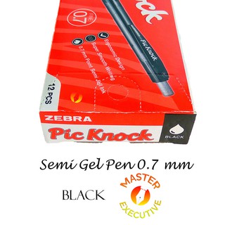 Jual [Pak - 12 Buah] Zebra Picknock 0.7 mm Black Semi Gel Ink / Pulpen ...