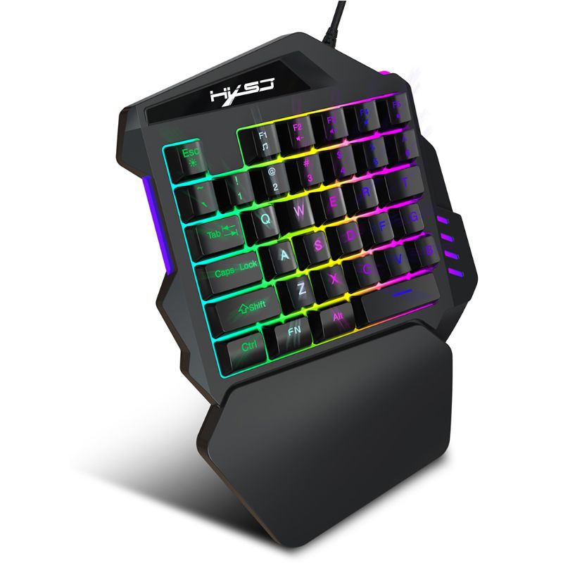 Keyboard Gaming Mekanik Mini Desain Ergonomik dengan Kabel USB dan Backlight LED