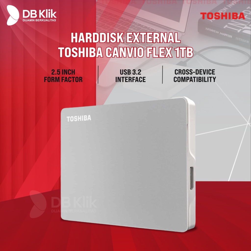 Harddisk External TOSHIBA Canvio Flex 1TB USB3.2 2.5&quot;- Canvio FLEX 1TB