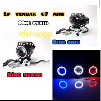 Lampu Tembak LED CREE U7 mini Transformer AE DE Strobo Sorot Motor Projektor Projie Angel Demon Eyes