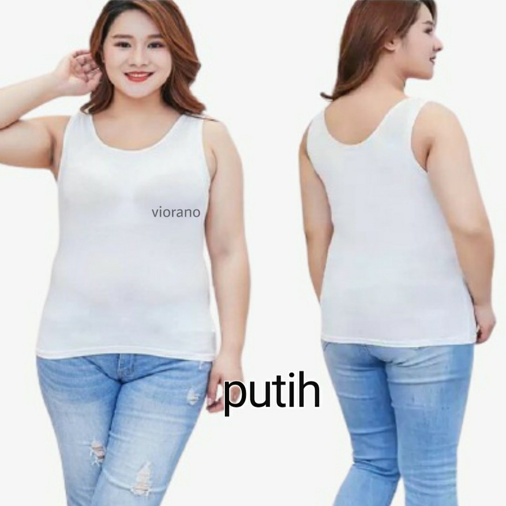 FREYA | Tanktop Tali Lebar XXL Big Size Singlet Tengtop Wanita Jumbo XXL