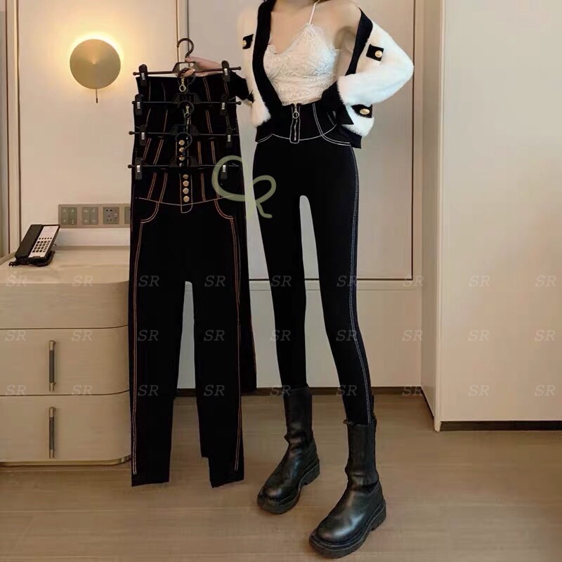 Celana Legging Import Wanita Highwaist Jegging HW Stretch Premium Cotton