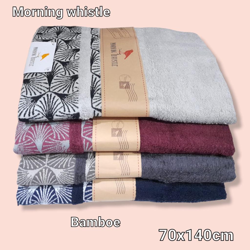 Handuk Morning Whistle MOTIF 70x140 Grade A Bahan Katun Bambu Termurah