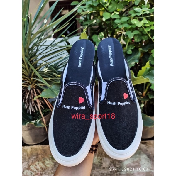 sepatu slip on hush puppies pria wanita premium