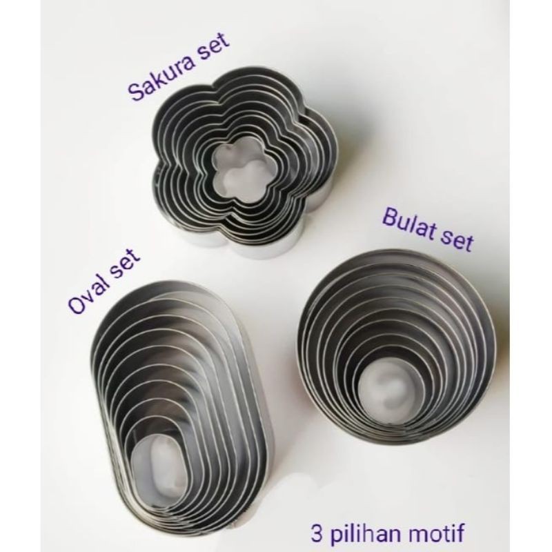 Ring Cutter Stainless Set / Ring Roti / Ring Kue ( 10 Pcs )