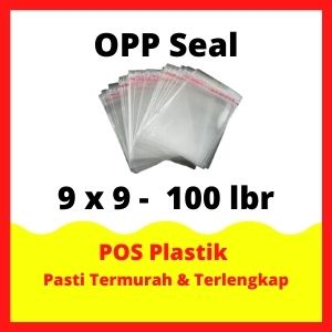 

(04) 9 x 9 OPP LEM PLASTIK KACA DVD,Bakery,Undangan,Roti,Amplop,Angpao (Isi 100 Lembar)GR