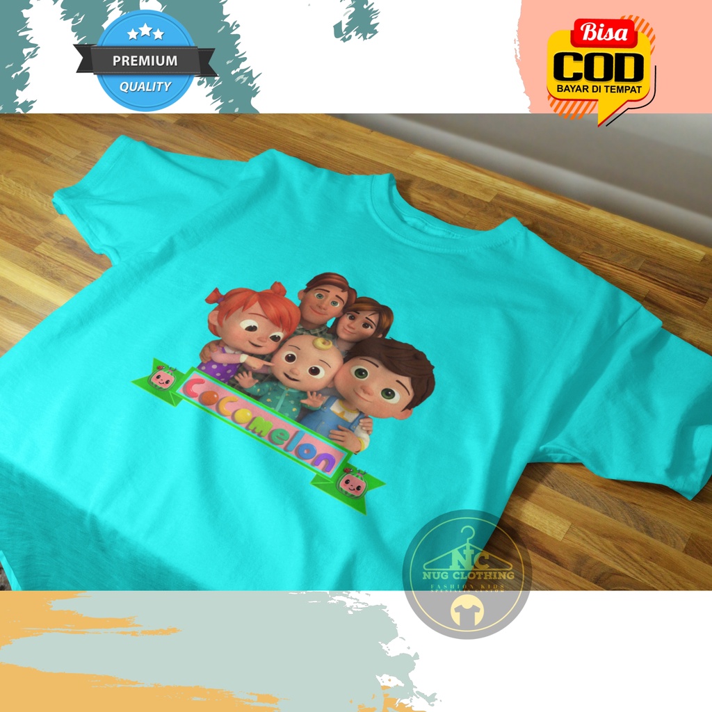 Baju Kaos Anak Cocomelon Bahan Premium