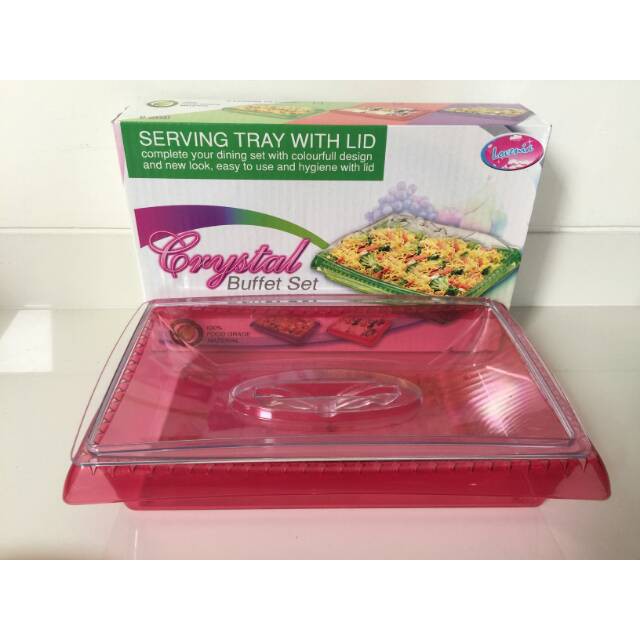 Best Promo Buffet Set Crystal Multipurpose Tempat Makanan Kue Serbaguna