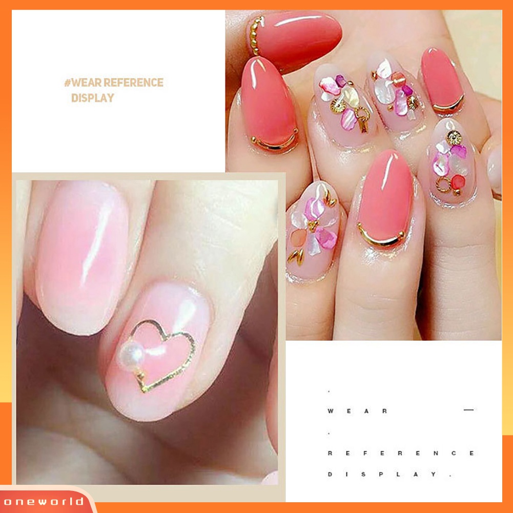 (ONWO) Dekorasi Nail Art / Manicure DIY Bentuk Geometri Hollow Bahan Metal