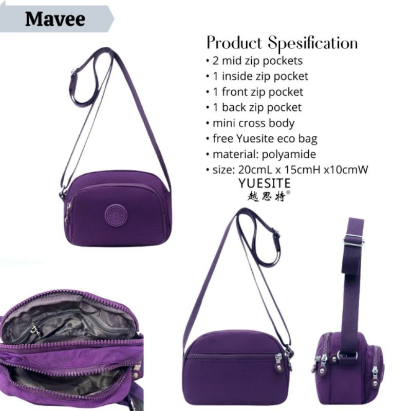 Tas selempang wanita small kecil yuesite mavee original cyutebags