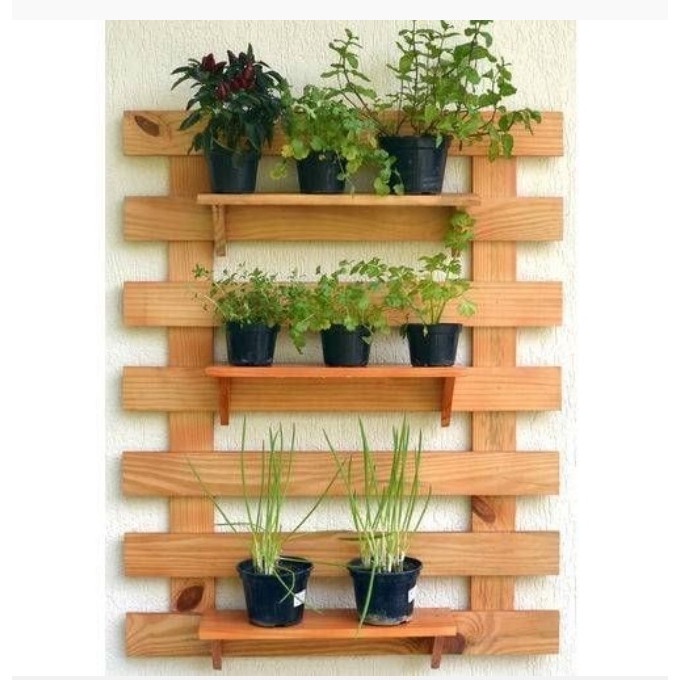 Pinaplepan Rak Dinding Rak Bunga Kayu Jati Belanda Rak Hiasan Taman