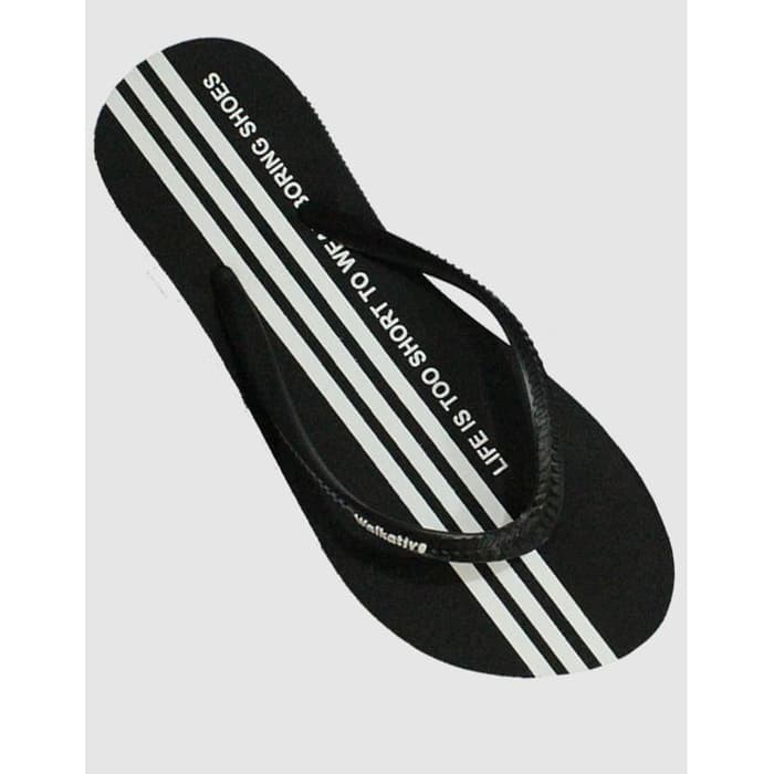 Sandal Jepit Wanita Walkactive Stripe Putih