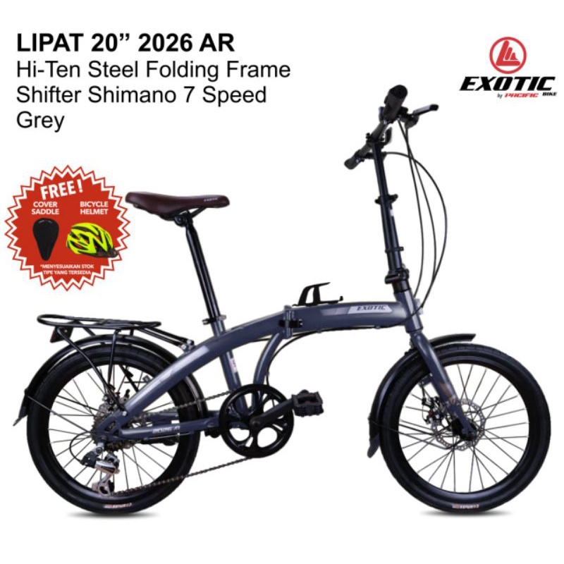 Sepeda-Lipat Exotic 20 Inch 2026 AR Free Helm Dan Cover Saddle