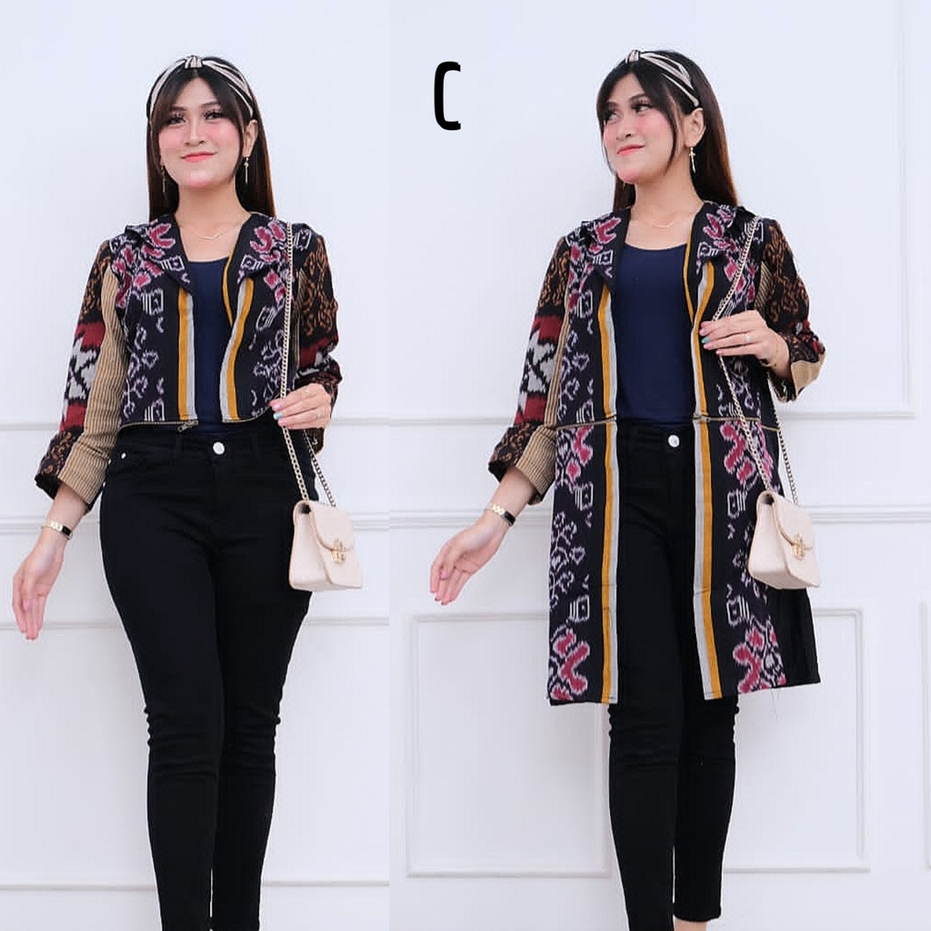 Blazer sultan  2 in 1 ori tenun troso blazer kerja blazer wanita