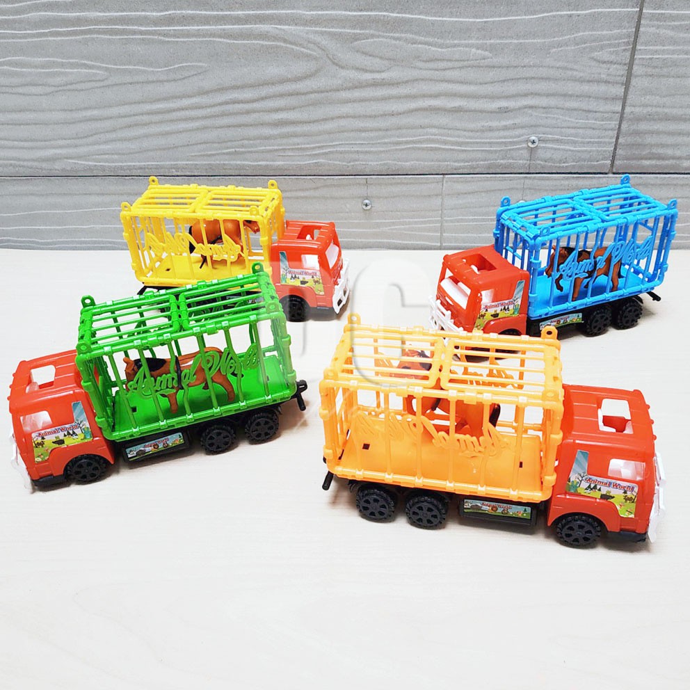 Animal Car 6521 Mainan Truck Truk Pengangkut Hewan Liar