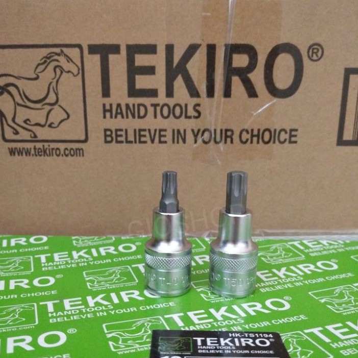 Mata kunci Sok Bintang 2 pc T40 T50 Tekiro Star Bit Socket