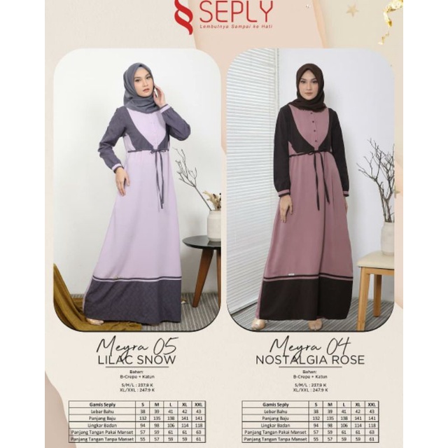 Gamis Seply Meyra 05 (Lilac Snow, Nostalgia Rose)