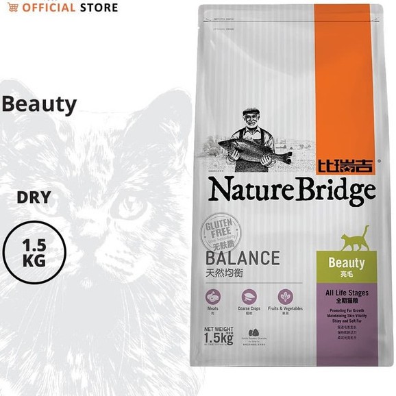 Nature Bridge Beauty Cat Food For All Stages 1.5kg - Makanan Kucing