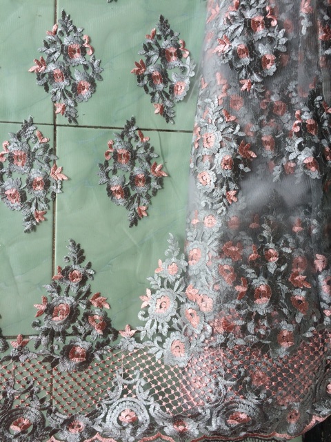 Kain tulle bordir/kain kebaya/