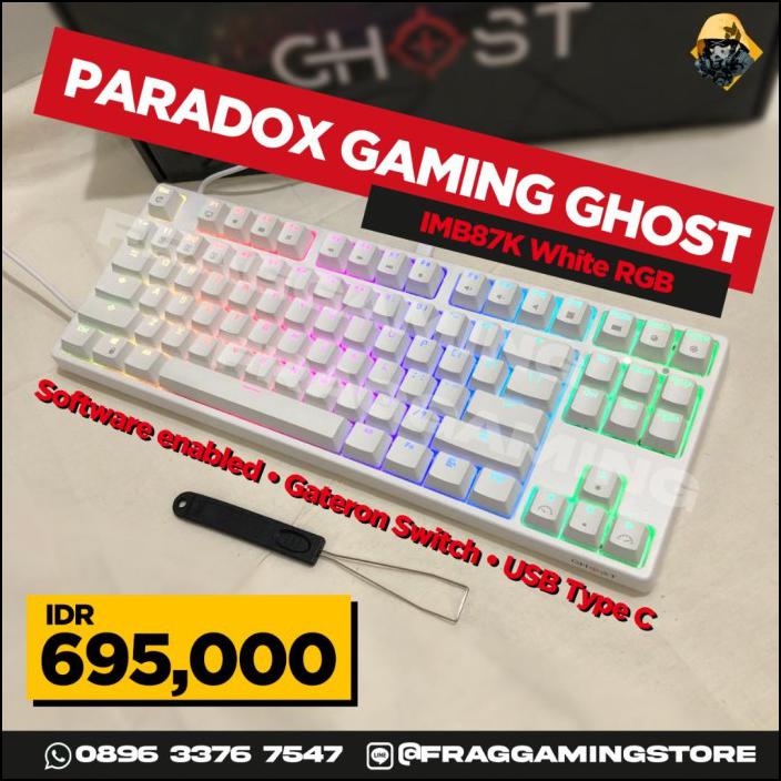 PARADOX GAMING GHOST IBM87K / IBM 87K WHITE TKL MECHANICAL KEYBOARD