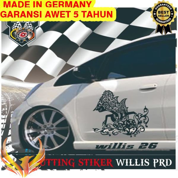 TERMURAH Stiker Sticker Bodi Mobil Wayang Kresna Cutting Stiker 60 CM 2PCS Phoenix Star