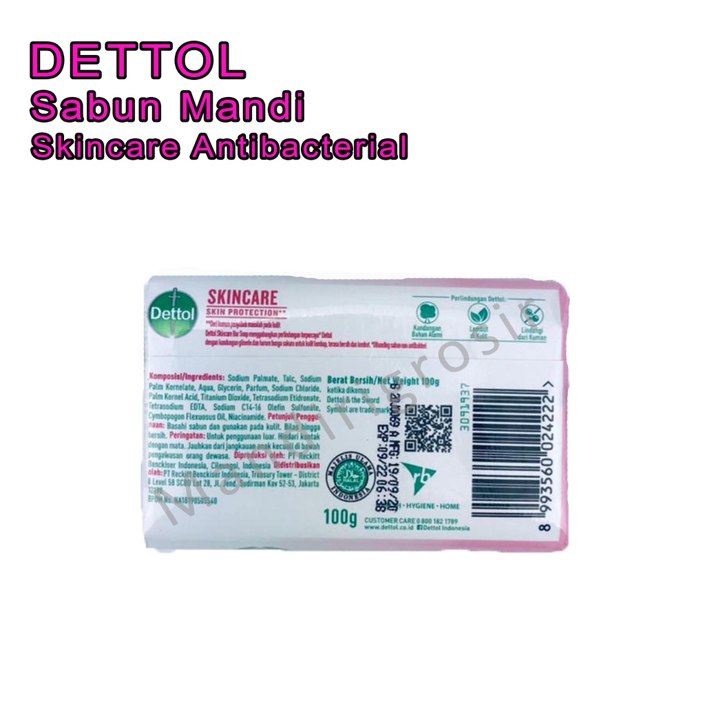 Dettol Skincare * Sabun Mandi Batang * Bar Soap * 100g