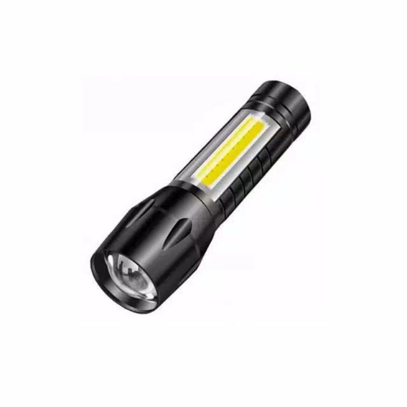 Senter Cas Usb Mini Cob Police Zoom Rechargeable Waterproof Anti Air / LAMPU PENERANGAN