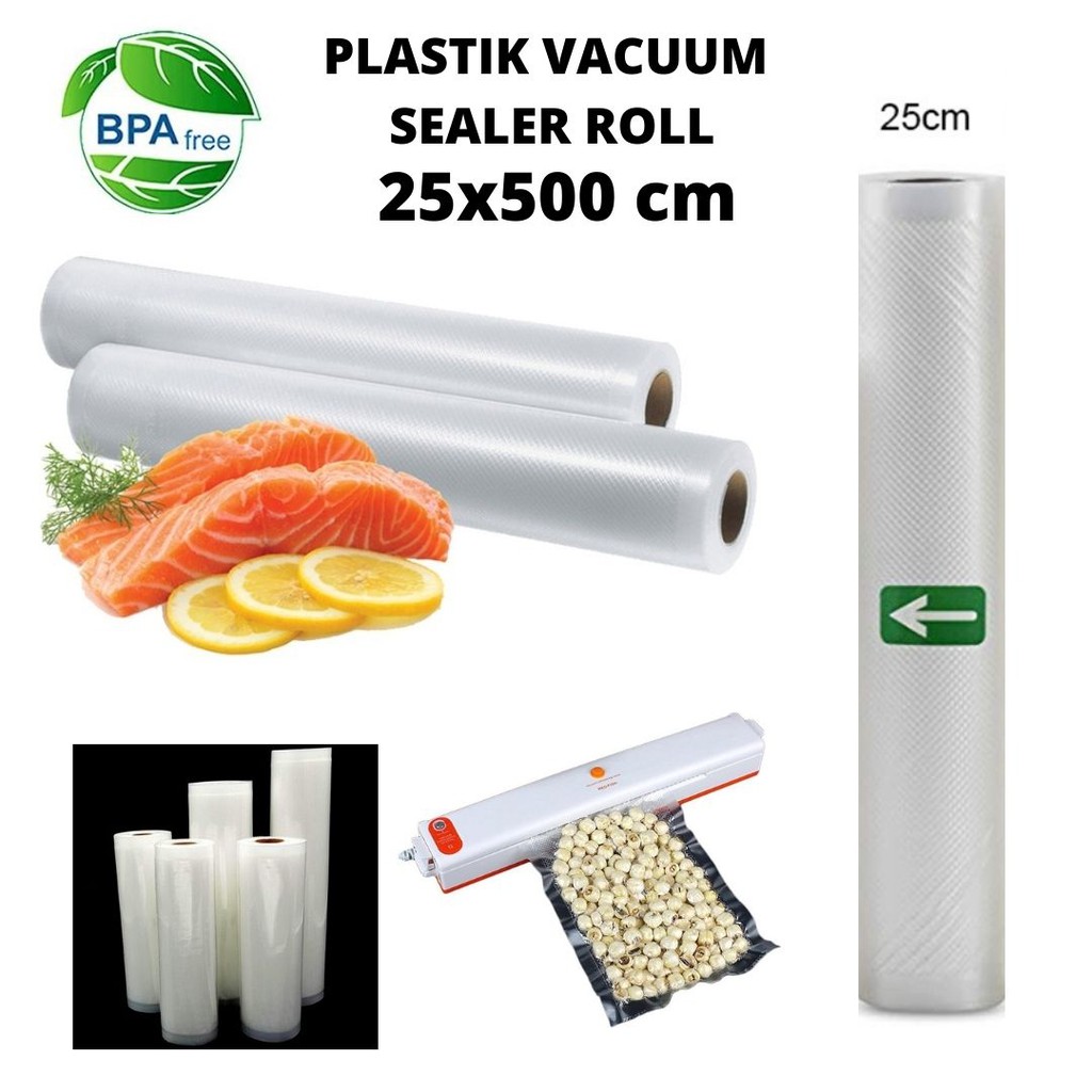 Plastik Bag Vacuum Sealer Mesin Packing Makanan 100 Pcs 17x25cm 111114