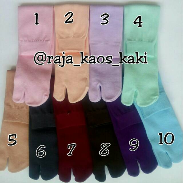 Kaos Kaki Jempol Kaos Kaki Jari Muslimah Warna 6 Pasang