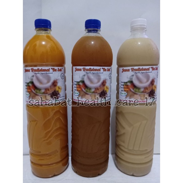 

Termurah Jamu Tradisional Bu Seh Gula Asli Temulawak Kunyit Asem Sinom Jahe Kencur Beras Kencur 1500ml