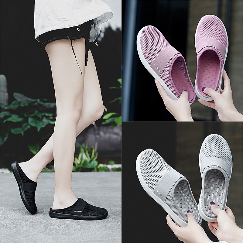 FOKU Sepatu Flatshoes Santai Wanita Slip On Korea Terbaru