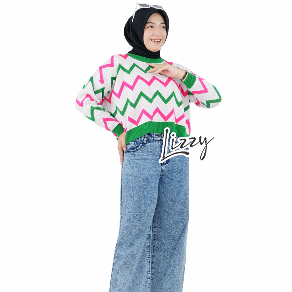 Lizzy - KOREAN KNITWEAR YUMNA ZIG-ZAG PREMIUM