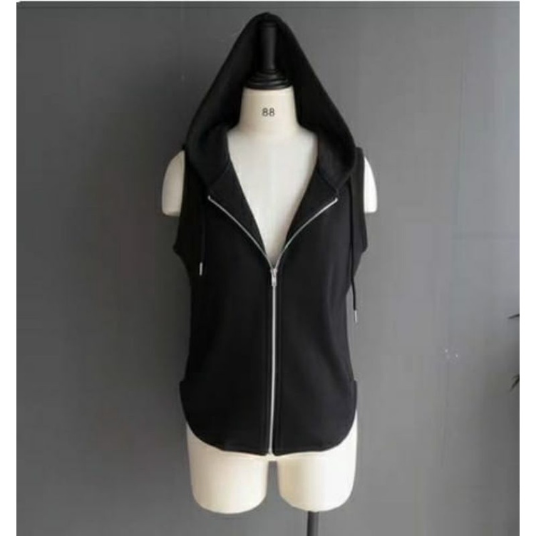 Rompi wanita terbaru vest hoodie polos kekinian