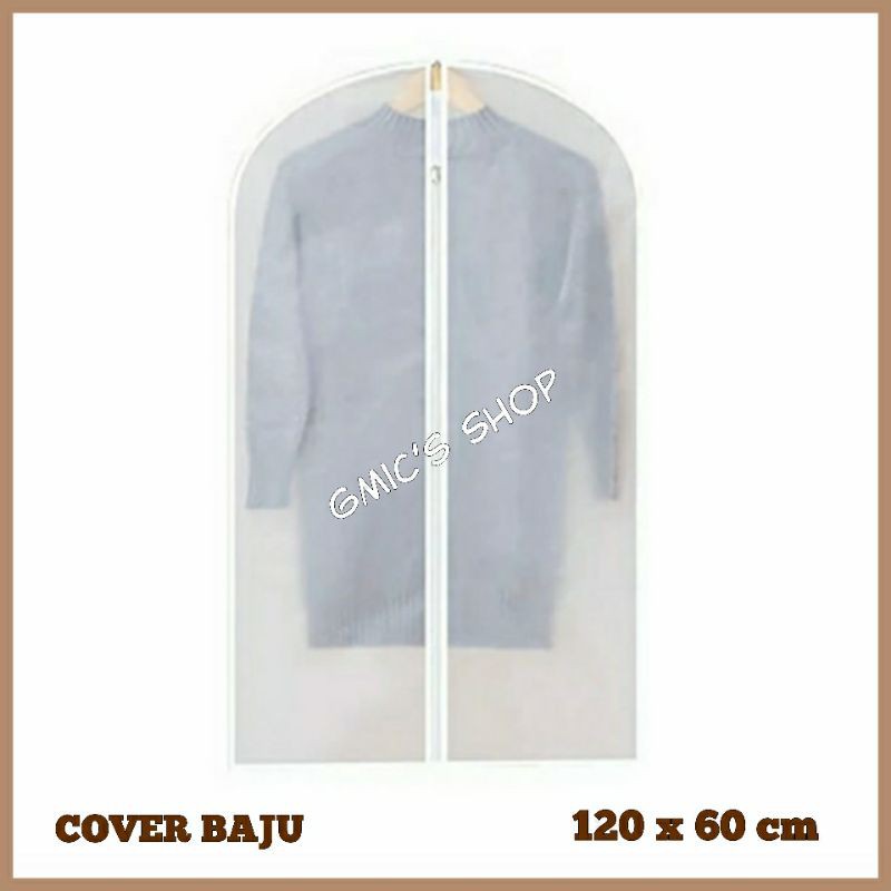 Cover resleting pelindung jas baju kemeja gaun gamis anti air anti debu