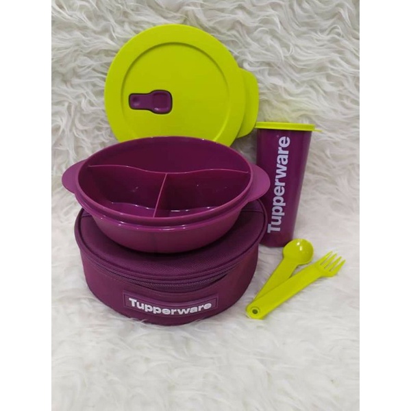 Set lunch box dewasa tupperware elegan cwl free tumbler