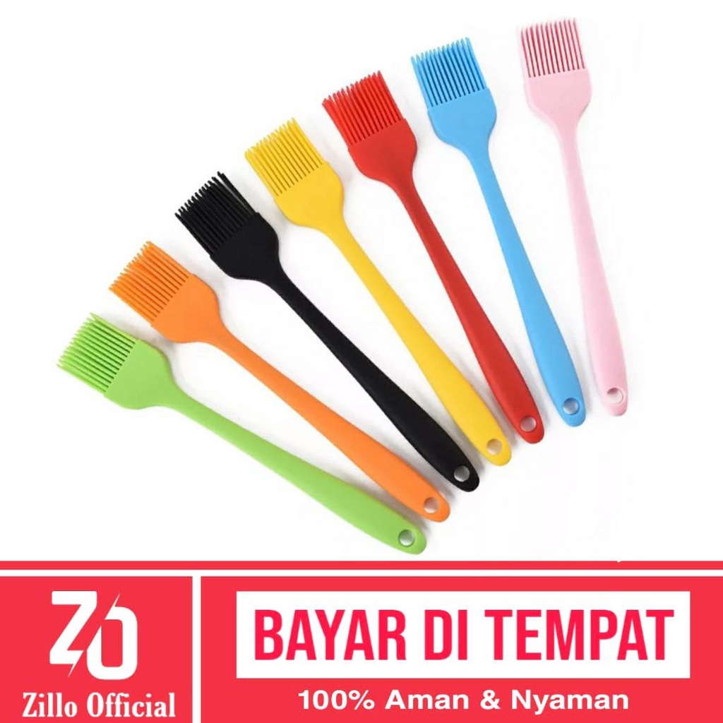 ZILLO Kuas Roti Kualitas Premium Kuas Kue Mentega Silikon Food Grade Brush Silicone Cake Barbeque