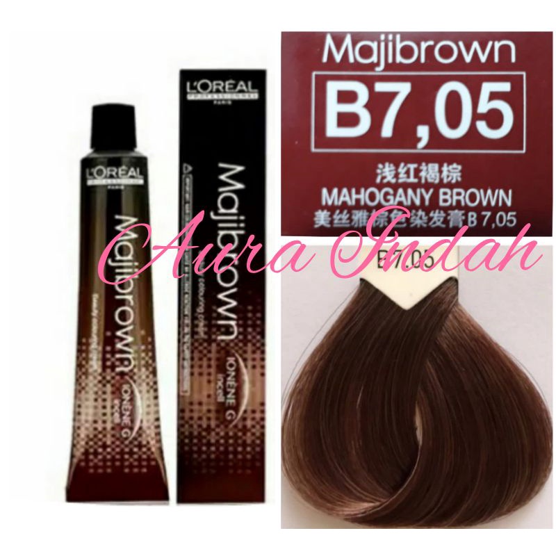 LOREAL MAJIBROWN NO. B7.05 MAHOGANY BROWN