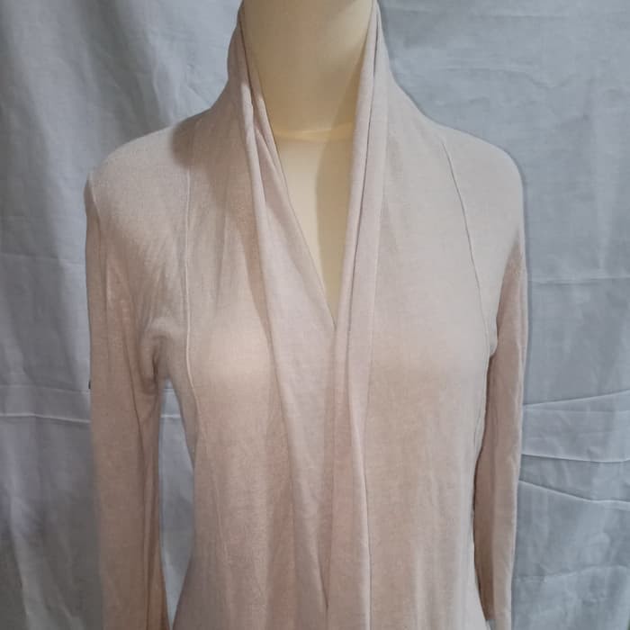 BAJU CARDIGAN LENGAN PANJANG TANPA KANCING VG09L29 - Cream L