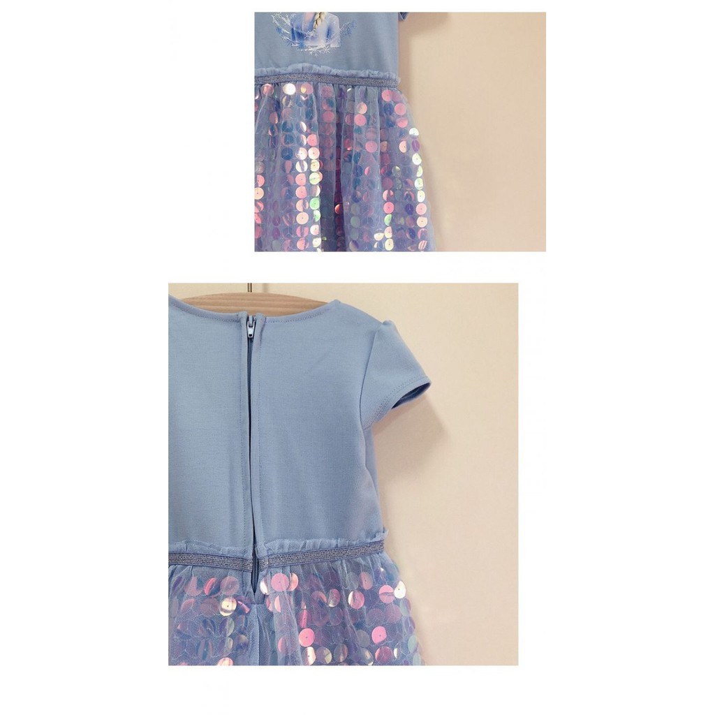 AS Dress anak Casual Frozen Sequin Import