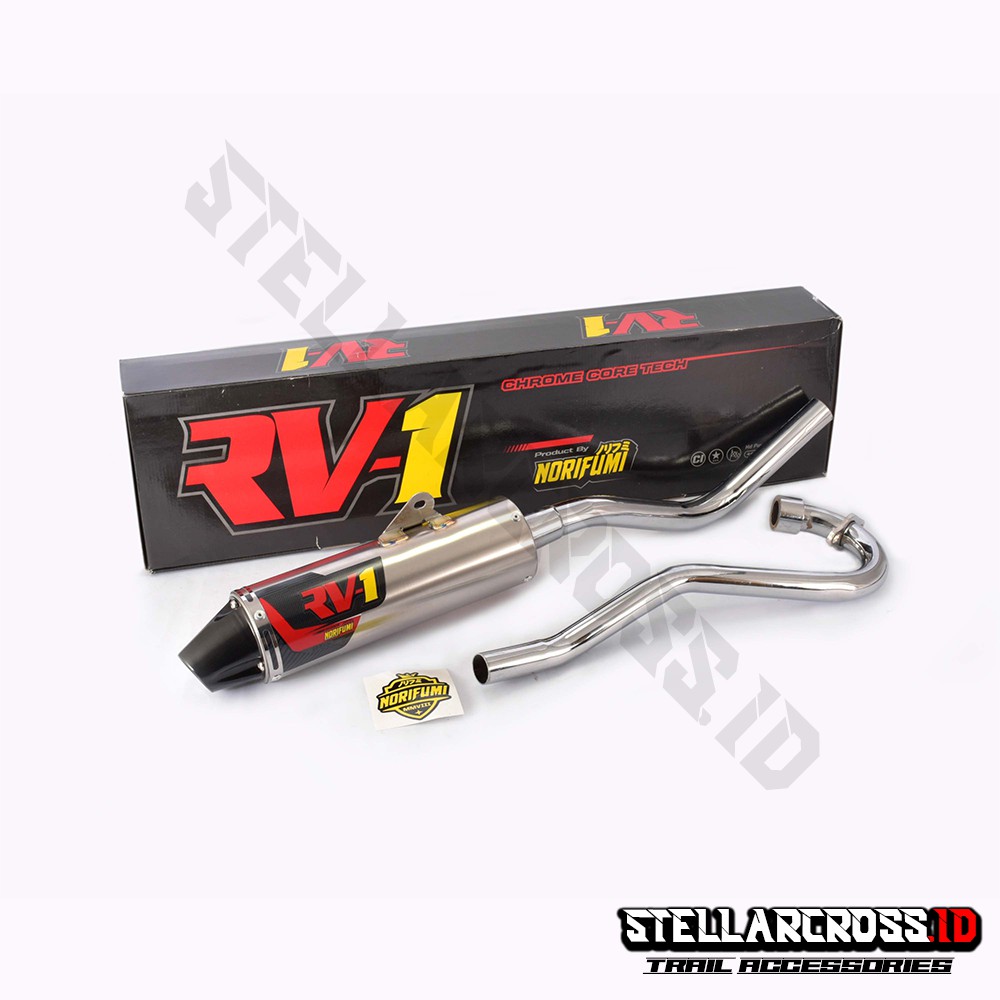 Knalpot Muffler Original NORIFUMI RV1 Type Shorty CRF 150L Chrome