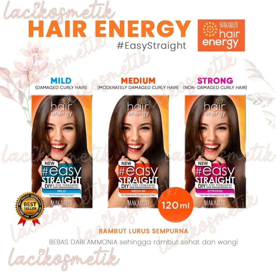 ✨LACIKOSME✨ MAKARIZO HAIR ENERGY EASY STRAIGHT - PELURUS RAMBUT MAKARIZO 80ML 120ML