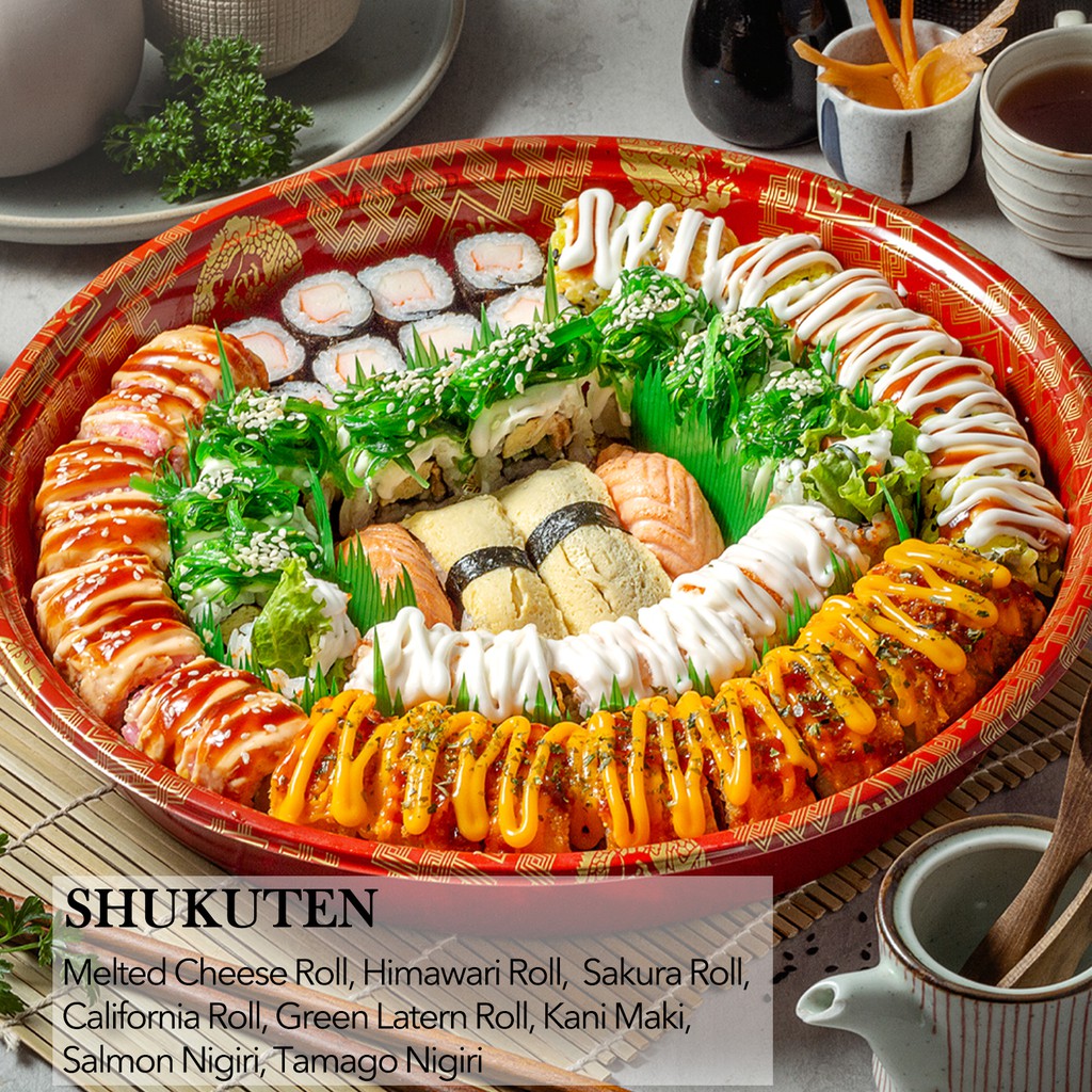 

SHUKUTEN | LARGE SIZE SUSHI PLATTER ISI 52PCS | BIRTHDAY SUSHI