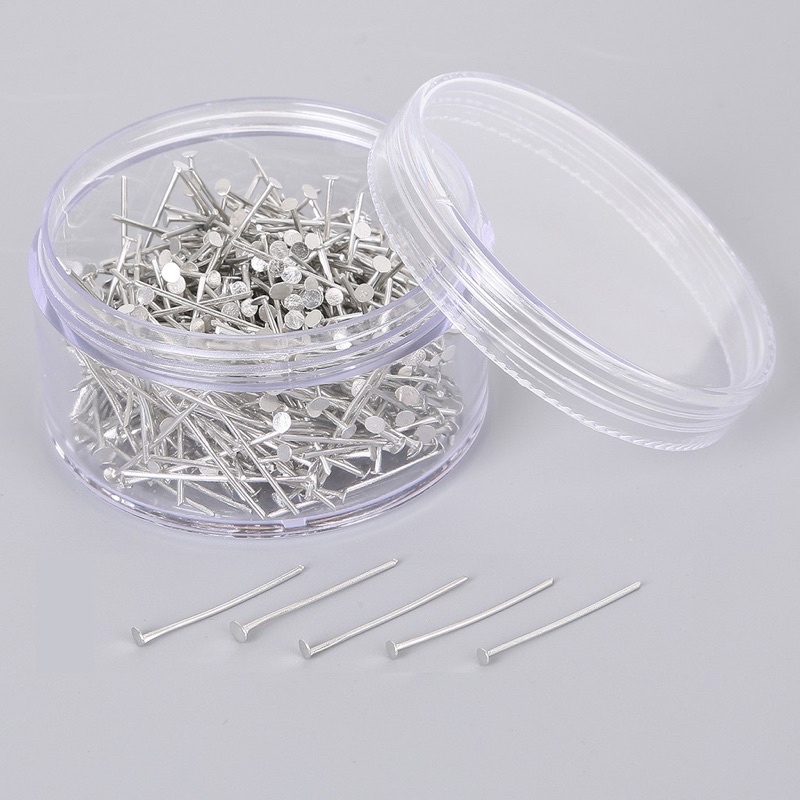 Anting tusuk besi 25pcs (0.7mm x 24mm) / anting tusuk polos