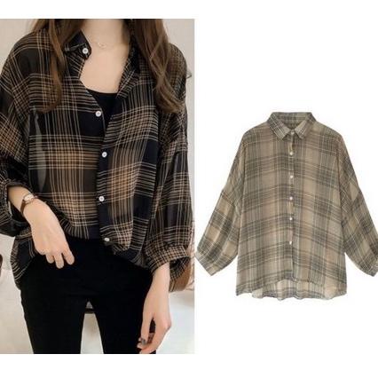 "PMA.27Jn22ᵟ" GUILEN TOP BAJU ATASAN WANITA KEMEJA KOTAK / KEMEJA KOREAN STYLE MUSLIM
